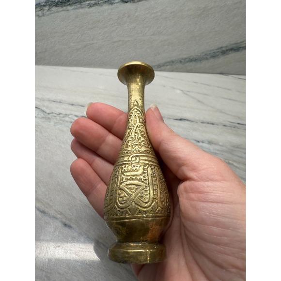 Other - Vintage Cutie Brass Bud Vase Flower Stems Collectible‎ Home Decor 4.5